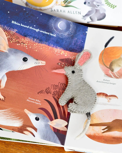 Tara Treasures - Jumping Joeys Finger Puppets and Book Set by Sarah Allen