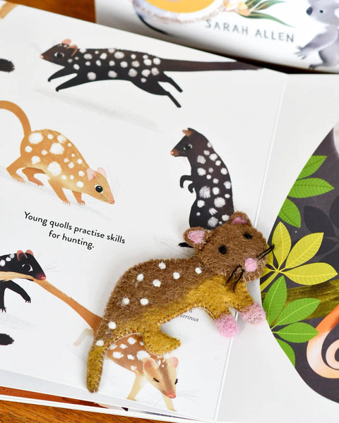 Tara Treasures - Jumping Joeys Finger Puppets and Book Set by Sarah Allen