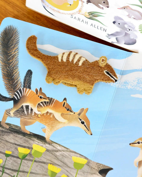 Tara Treasures - Jumping Joeys Finger Puppets and Book Set by Sarah Allen