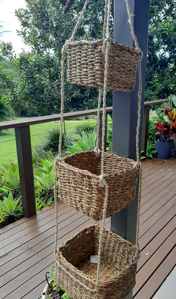 Hogla Sika 3 Tier Hanging Baskets Square