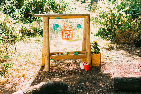 Plum Discovery Wood Create and Paint Easel