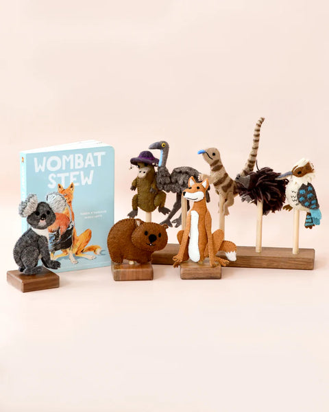 Tara Treasures - Wombat Stew Book and Finger Puppets