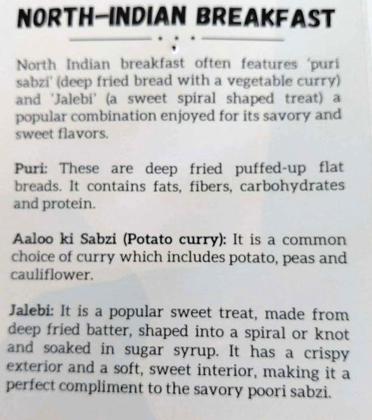 Multiculural Breakfast Food Set - Indian