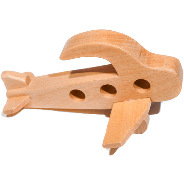 Wooden Aeroplane with Handle - Pre order for May delivery
